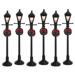 Juego de 6 farolas de gas Lemax