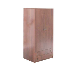 Armario modular con 2 puertas y 2 cajones en nogal antiguo Cm 90x60xH 180