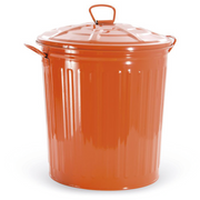 Papelera naranja galvanizada 18 L