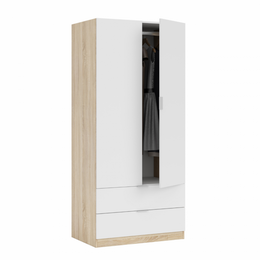 Armario de 2 puertas y 2 cajones cm. 80 x 52 x 180