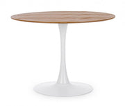 Mesa de madera y aluminio estilo natural Ø100a - 75h