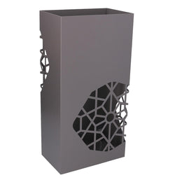 Paragüero rectangular de metal gris cm25x15h50