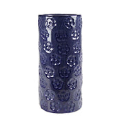 Azul Cerámica de cepillo Flores Diseño de 50 cm 50 H