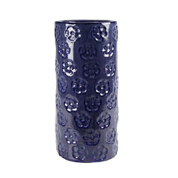 Azul Cerámica de cepillo Flores Diseño de 50 cm 50 H