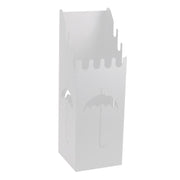 Paragüero cuadrado de metal blanco cm15,5x15,5h49