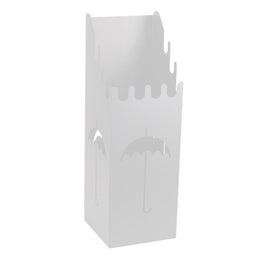 Paragüero cuadrado de metal blanco cm15,5x15,5h49