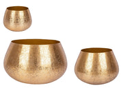 Juego de 3 jarrones de oro Varanasi