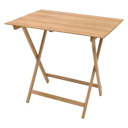 Mesa Picnic Plegable De Madera Cm 60 X 80 H 75 Cm - Natural Col. Delta Trade