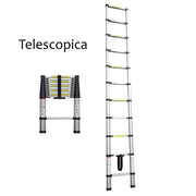 ESCALERA TELESCOPICA 10 PELDAÑOS ALUM.