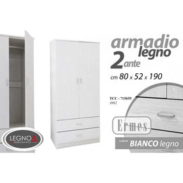 Armario de cámara Dos puertas blancas 80 x 52 x 190 H CM