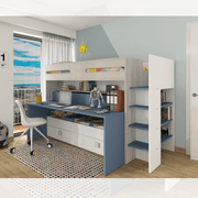 Litera 6070 azul claro con escritorio extraíble
