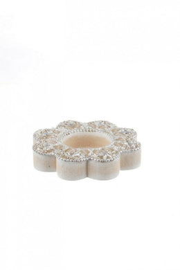 6x Velas de té Rahul Flor Plata