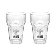 Set 2 Copas Mojito En Cristal Transparente Cc400 Línea Let'S Party