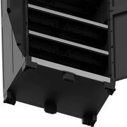 Mueble plástico alto 4 baldas reforzadas 88x45x181H cm. Garaje negro XL