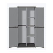 Armadio in resina con portascope e ripiani cm 68 x 39.5 x 168 h