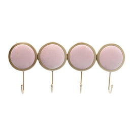 Percha metal 4 plazas rosa cm41x18,5x4