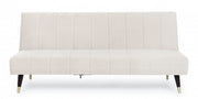 Alma sofá cama 3 plazas Beige efecto terciopelo 180x88x82h cm