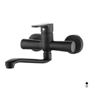 Miscelatore monocomando lavello a muro nero opaco