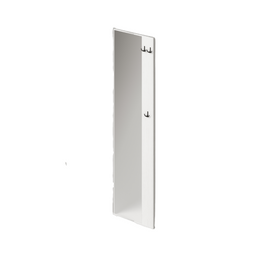 Perchero de pared con espejo Blanco H182x50x4cm