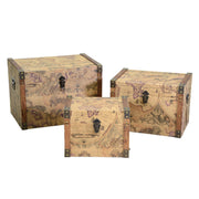 Baúl rectangular ecopiel marrón 1-3cm60x40h42