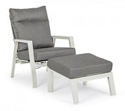 Otomana de aluminio con cojín lunar Kledi