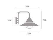 Lámpara de Pared de Aluminio y Metal con Difusor Opalino - 20W - 1430 Lumen - 3000°K/4000°K/6500°K - 48 LED SMD 2835 - IP54 Blanco