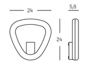Aplique de pared led 20W 3000K linea blanca daphne
