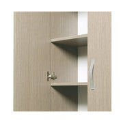 Zapatero multiusos de olmo en madera melaminada 2 puertas h130x71x38 cm
