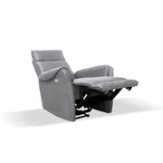 Sillón reclinable eléctrico efecto nobuk gris claro 82 x 98 x 109 cm