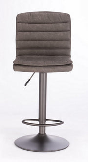 Taburete de bar Connor gris oscuro en ecopiel vintage