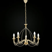 Candelabro de hierro Ivory Decape con acabado Dorado cinco luces 61x h45 cm