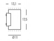 Aplique de pared led 10W + 10W 3000K grafito show line