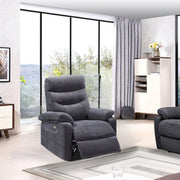 Sillón reclinable eléctrico gris oscuro 855 x 92 x 109 cm
