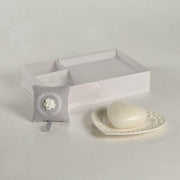 Vela corazón Marte c/platillo líquenes&musgo cm26x17h4,5 - 15h