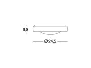 Plafón redondo 13W Led 4000K blanco línea loft