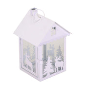Farol rectangular metal reno blanco cm16x15h26