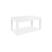 Mesa extensible en melamina fresno blanco 160-320x90 cm