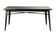 Mesa moderna con tapa de hierro marrón cm 80 x 160 xh 76