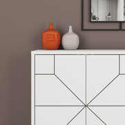 Mueble bajo 4 puertas Dune color blanco 123 x 35 x 77,4 cm