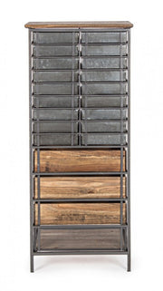 OFFICINA cómoda de acero y madera 129,5h cm