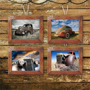 Cuadro abstracto estampado coche cm100x100