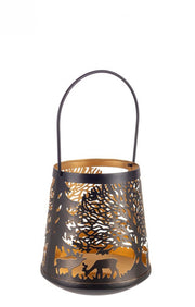 Lámpara de Navidad Renna Negra 16x17cm