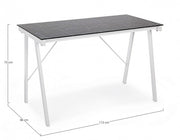Escritorio Young Smoke tapa cristal 113x58 cm