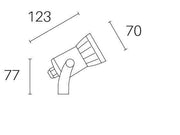 Foco 6W Led 4000K linea pistola grafito