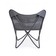 Sillón mariposa camping gabicce gris 77,5x81x89h cm