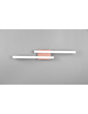 Diseño de luz de techo Varilla doble Led 4000k Route Rose Gold Trio Lighting