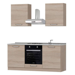 Cocina Krant roble 180cm con electrodomésticos