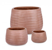 Set3 P.Vaso Trenzado A Terracota