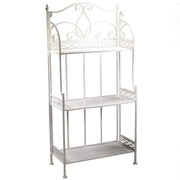 Estante de metal blanco cepillo Aprilia 3 estantes cm59x31h124 de ancho