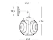 Aplique de pared 20W Led 4000K jaula linea negra